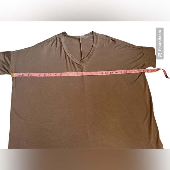 Oversized tan tee tshirt dress size small - Picture 3 of 5